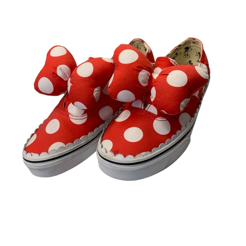 VANS‎ + DISNEY Limited Edition Red & White Polka Dot Minnie Sneakers - Size 7.5